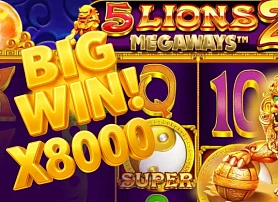 5 LIONS MEGAWAYS 2 (PRAGMATIC PLAY) – X8000